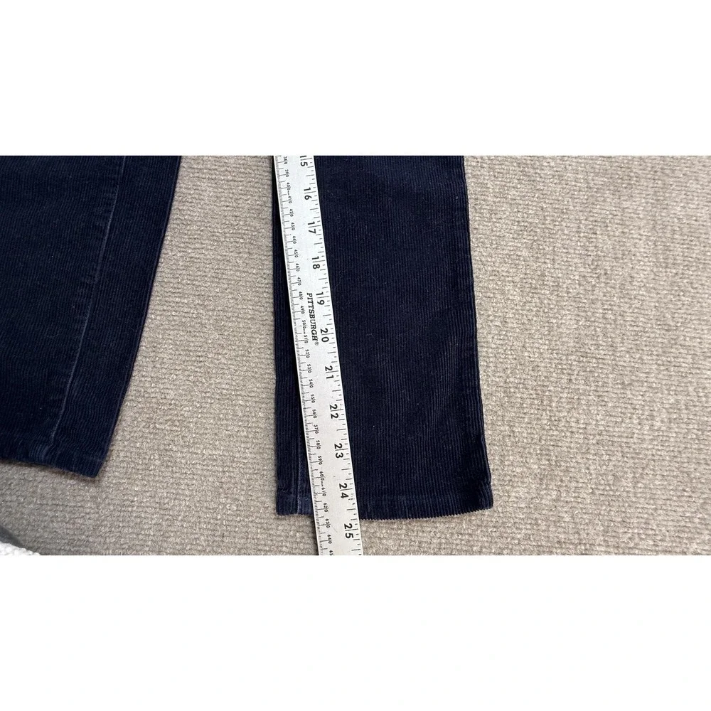 Ralph Lauren Pants Kids 7 Blue‎ Corduroy Slim Fit Chino Stretch Zip Pockets